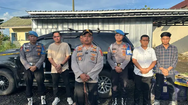 850 liter pertalite disita oleh polisi dalam pengungkapan kasus penimbunan BBM di Way Kanan, Lampung.