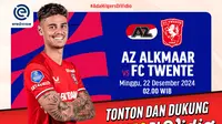 Jadwal pertandingan Liga Belanda: AZ Alkmaar vs Twente pada matchweek ke 17 di Vidio. (sum. doc. vidio.com)