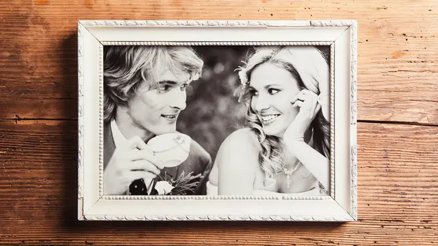 Ilustrasi foto yang dibingkai