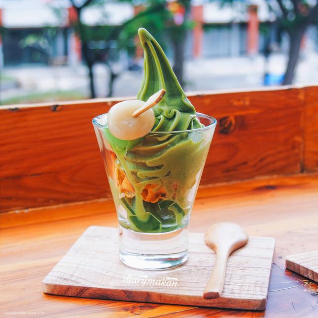 Contoh Warna  Matcha Matcha Latte Ice Tea