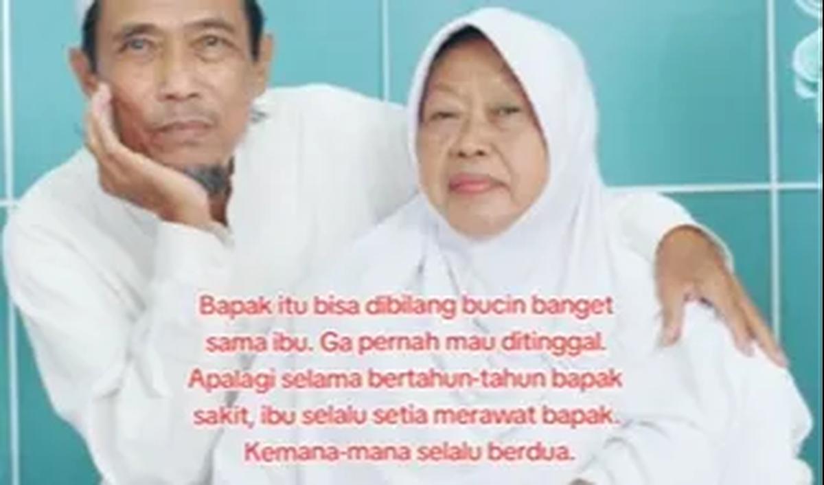 Jemaah haji ini memang begitu menyayangi sang istri. Sebelumnya pasangan ini tak pernah berpisah. Mendiang istrinya selalu merawat suaminya saat sakit.