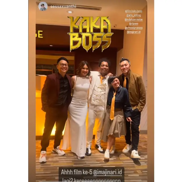 Usai Ikut Demo di Gedung DPR, Ini 6 Potret Arie Kriting di Gala Premiere Film Kaka Boss