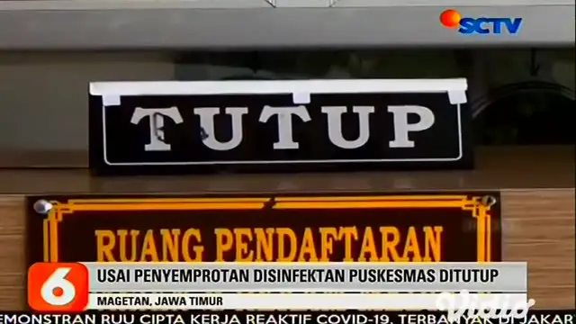 VIDEO: Seorang Karyawan Positif COVID-19, Ruang Puskesmas Karangrejo Disemprot Disinfektan