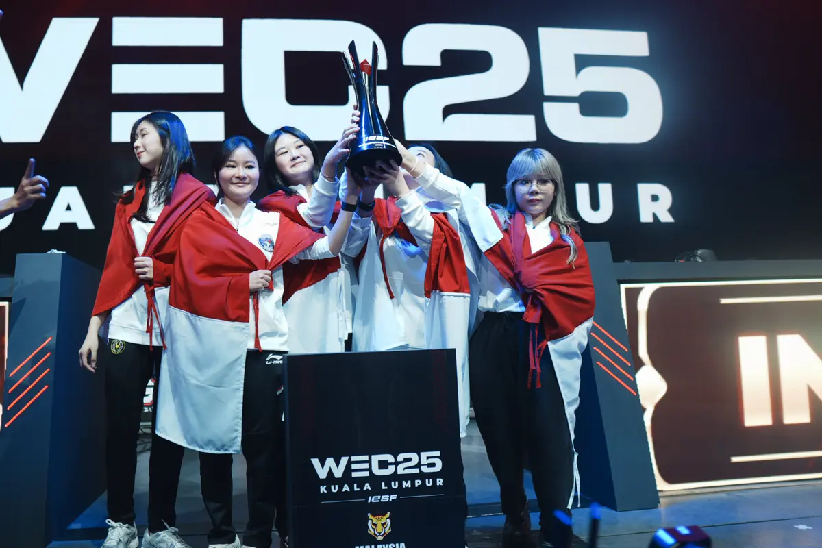 Timnas MLBB Women Indonesia Juara Dunia Lagi di IESF WEC 2025