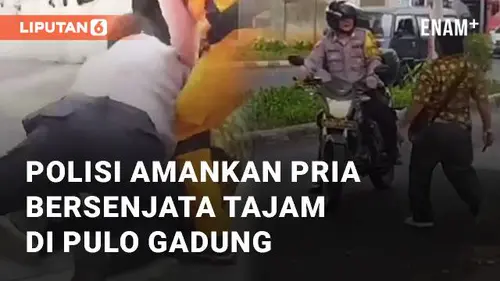 VIDEO: Viral Polisi Amankan Pria Bersenjata Tajam di Pulo Gadung Jakarta Timur