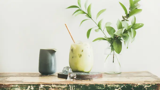 resep es matcha ala cafe