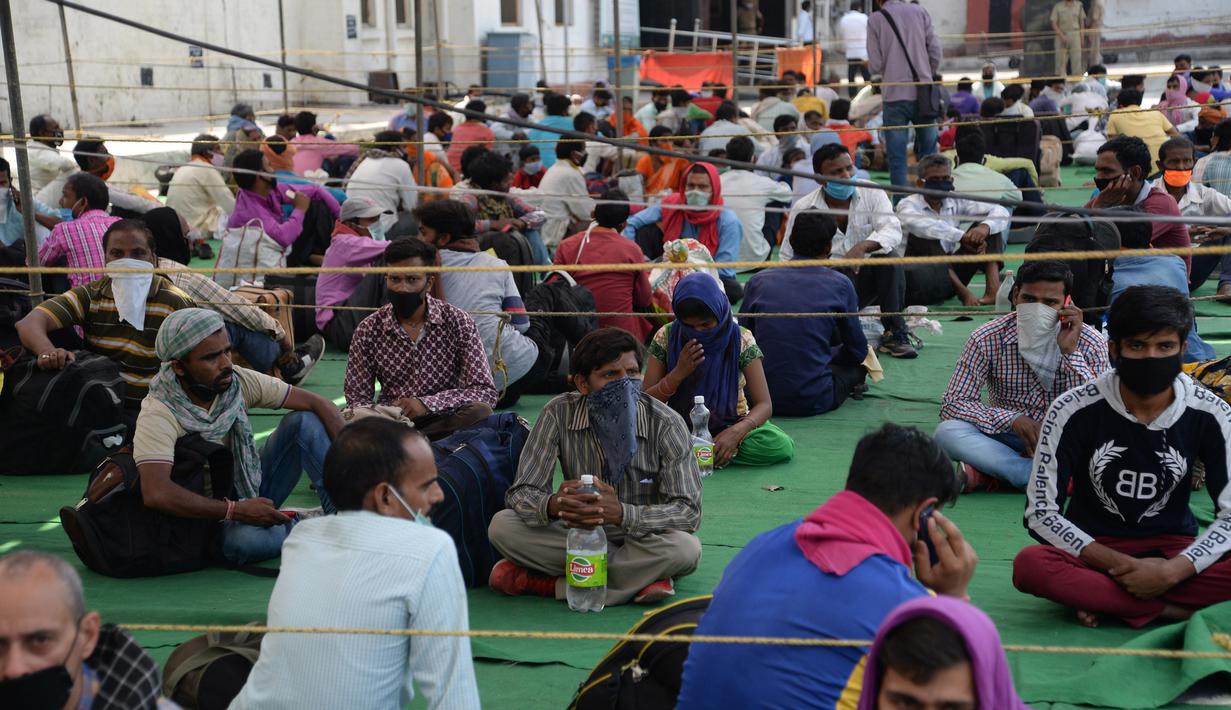 foto akibat lockdown buruh migran di
