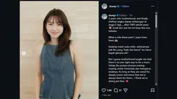 Shanju Bicara Pengalaman 2 Tahun Menjadi Ibu, Termasuk soal Pemulihan Mental dan Fisik