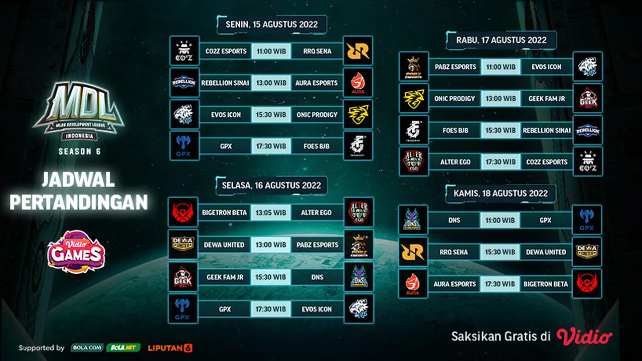 Saksikan Keseruan Live Streaming MDL ID Season 6 2022 Minggu Kedua di Vidio