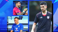 BRI Liga 1 - Mailson Lima (Persib), Julian Velazquez (PSBS), Lucas Salinas (Borneo) (Bola.com/Adreanus Titus)