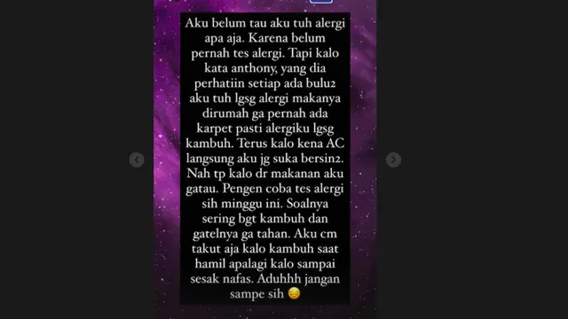 Sempat Alami Alergi Paling Parah, Audi Marissa Khawatirkan Kandungannya