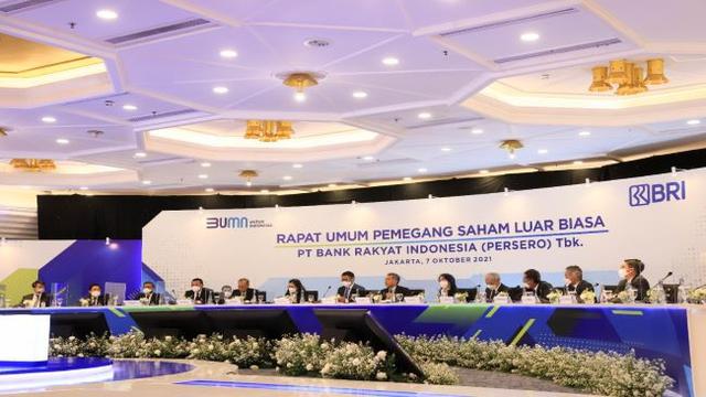 RUPSLB PT Bank Rakyat Indonesia Tbk (BRI) pada Kamis, (7/10/2021) (Dok: Istimewa)
