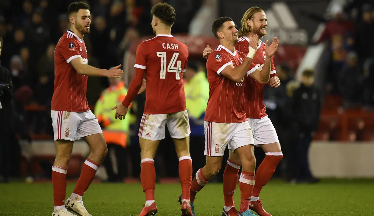 2. Nottingham Forest - Klub Inggris yang disegani pada era 70an karena gelar yang diraih pada masa tersebut. Tercatat Nottingham Forest meraih dua gelar Liga Champions pada musim 1978-79 dan 1979-80. (AFP/Oli Scarff)