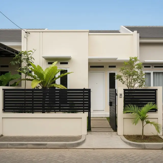 9 Warna Cat Depan Rumah yang Cocok untuk Pagar Hitam Doff, Bikin Tampilan Elegan