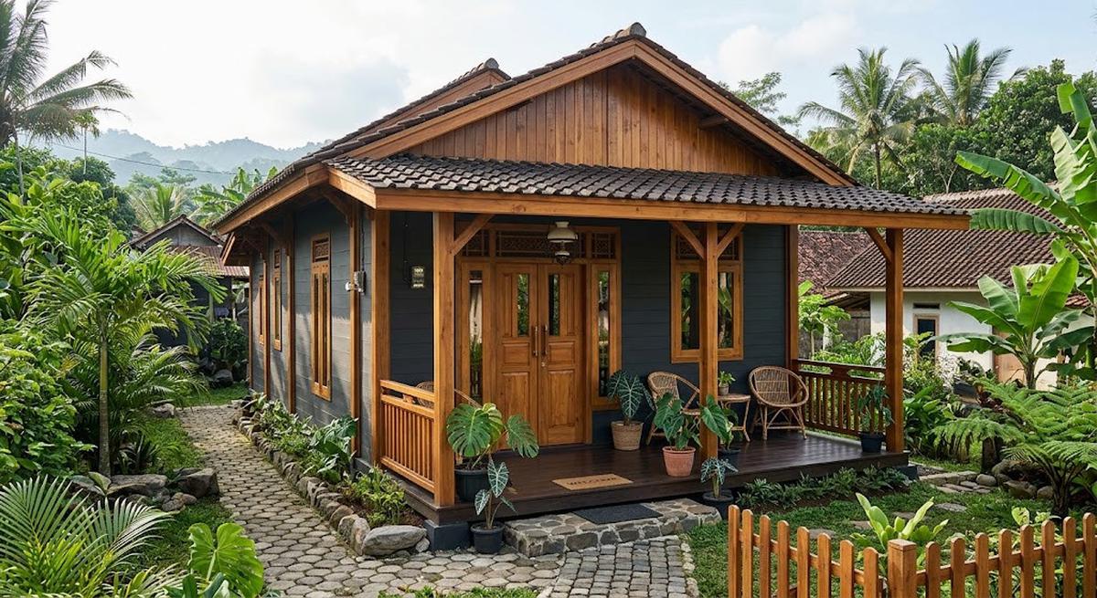 9 Warna Cat untuk Rumah yang Banyak Menggunakan Material Kayu, Fasad Lebih Menawan