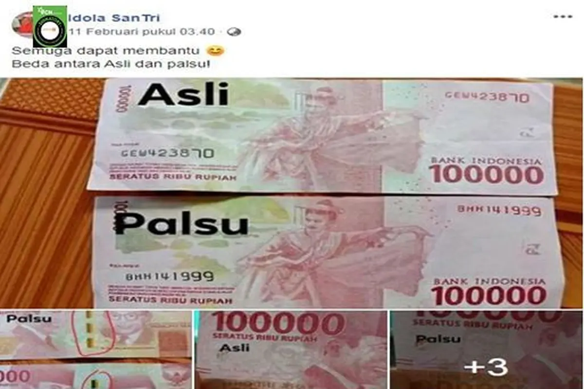 cek fakta uang asli dan palsu