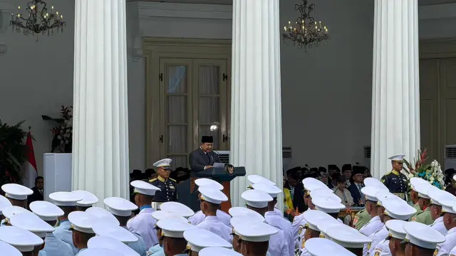 Presiden Prabowo Subianto memimpin Upacari Hari Lahir Pancasila di Gedung Pancasila, Kementerian Luar Negeri, Senin (1/6/2026).
