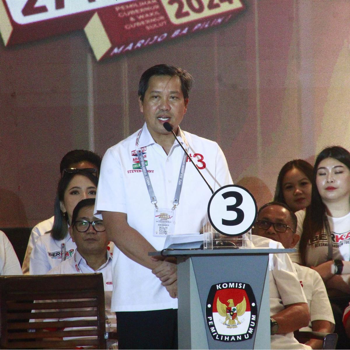 Steven Kandouw dan Alfred Denny Tuejeh Saat Debat Ketiga Pilgub Sulut