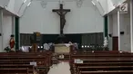 Suasana usai penyerangan Gereja St Lidwina Bedog, Sleman, Yogyakarta, Minggu (11/2). Penyerangan dilakukan oleh seorang remaja. (Liputan6.com/Arya Manggala)