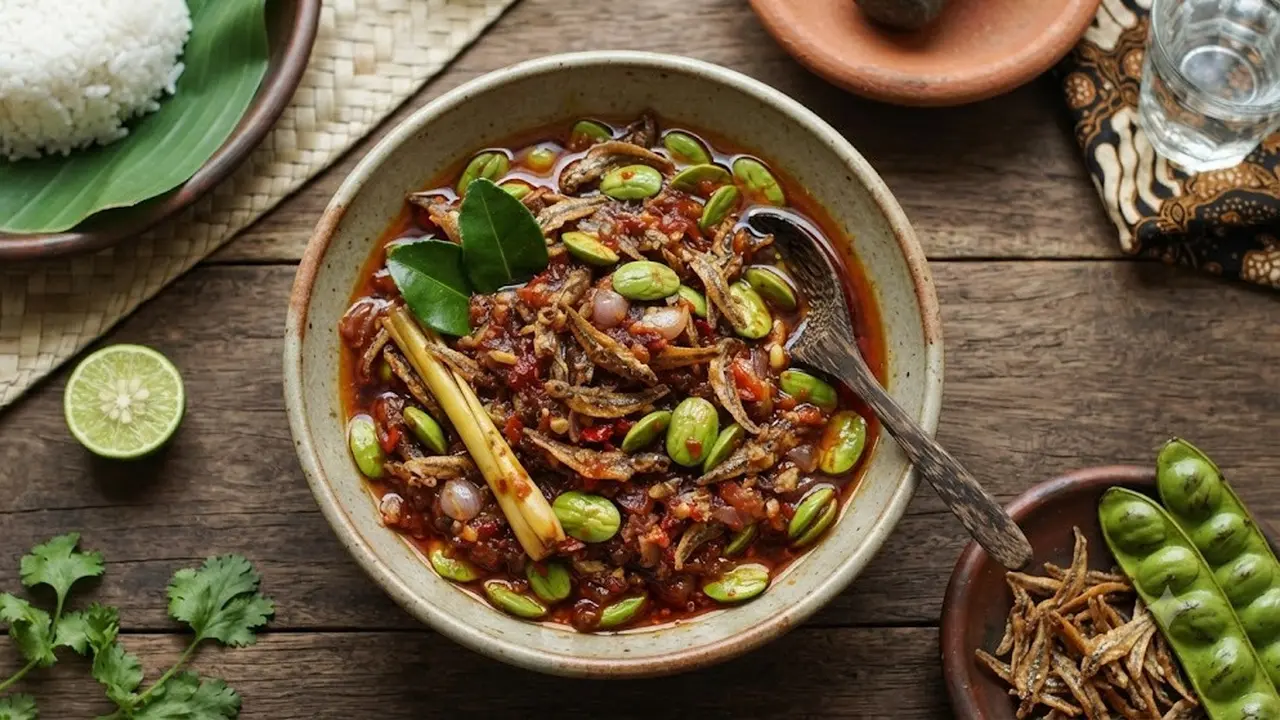 Resep Sambal Teri Pete yang Awet Disimpan hingga Seminggu (AI Generated)