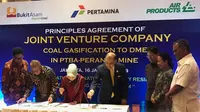 PT Bukit Asam, Pertamina, dan Air Products sepakat bentuk perusahaan clean energy, mulai dari Syngas hingga DME. (foto: dok. Inalum)