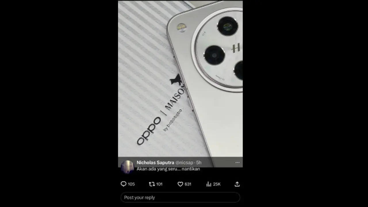 Nicholas Saputra Bocorkan Kolaborasi Oppo x Maison Kitsuné