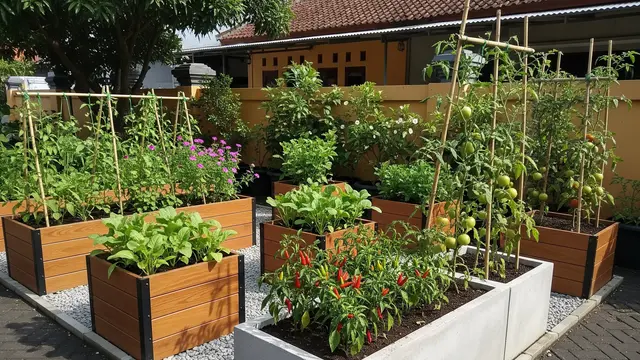 Kebun Mini Menggunakan Raised Planter Box