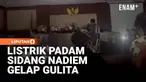Mantan Mendikbudristek, Nadiem Makarim, membacakan pledoi di ruang sidang Pengadilan Tipikor Jakarta, Selasa (2/6/2026). Sempat terjadi mati lampu di tengah-tengah pembacaan pleidoi.