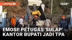 Tiga Bulan Tak Digaji, Petugas Kebersihan Buang Sampah di Halaman Kantor Bupati SBB