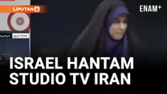 Serangan Israel Hantam Studio TV Iran saat Siaran Langsung, Presenter Kabur Diselimuti Debu