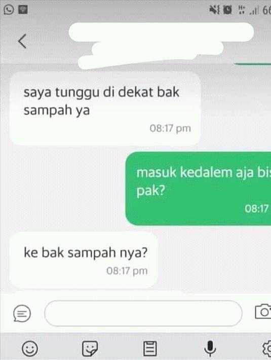 Bukan dong pak masa ke bak sampah... (Source: Instagram/@recehyu)