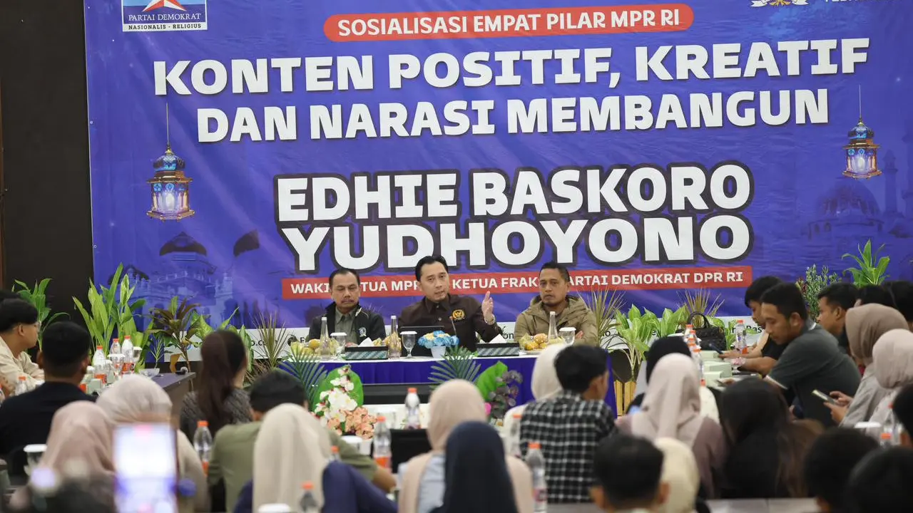 Wakil Ketua MPR RI sekaligus Ketua Fraksi Partai Demokrat DPR RI, Edhie Baskoro Yudhoyono (Ibas) dalam agenda audiensi bersama influencer daerah pemilihan Jawa Timur VII (Istimewa)