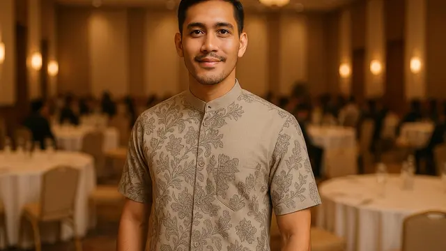 Model Kemeja Pria Kombinasi Batik