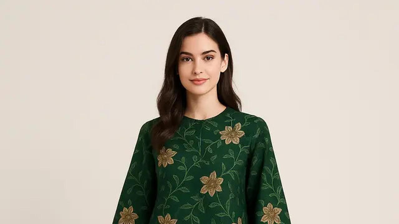8 Inspirasi Model Batik Warna Hijau, Tampil Segar dan Berkelas di 2025