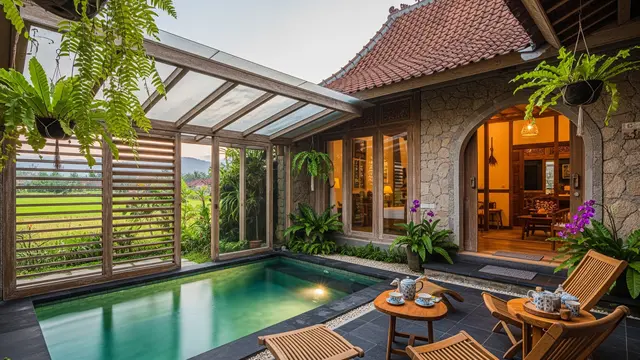 8 Inspirasi Desain Rumah Kampung Modern Plus Kolam Renang Ukuran 2x3 Meter