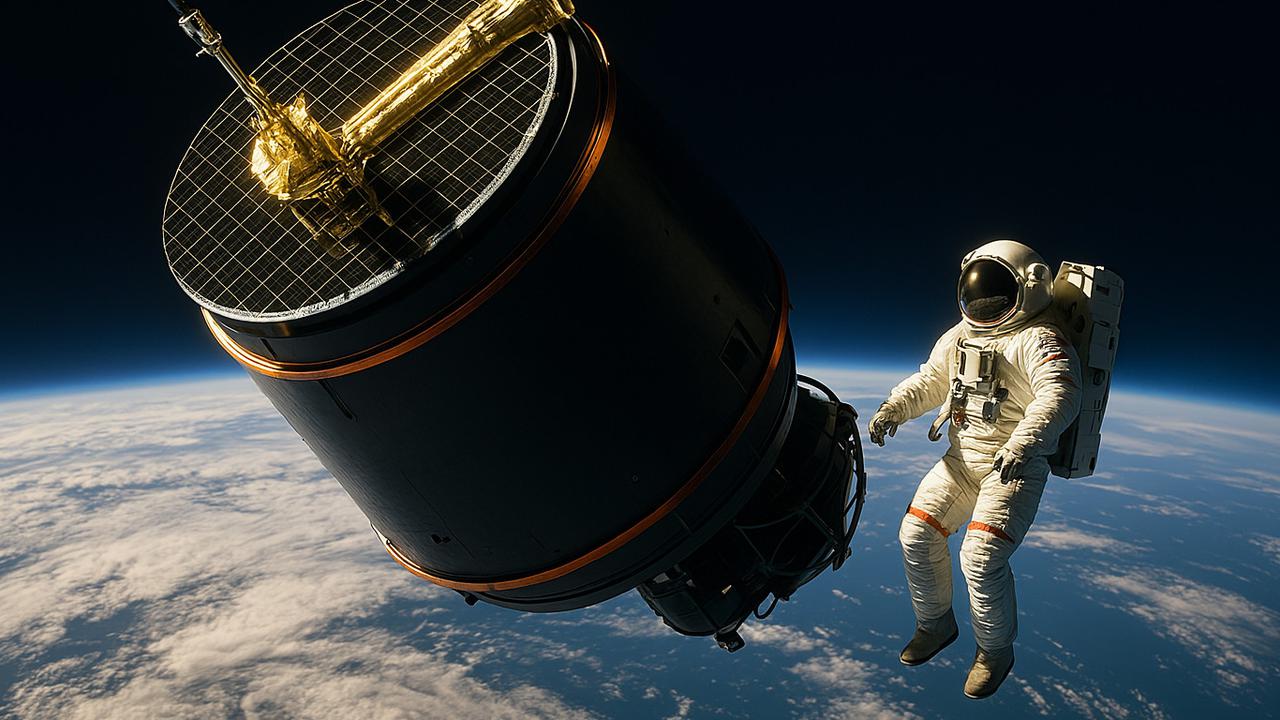 Aksi Menegangkan Astronot NASA Terbang Bebas Tangkap Satelit Palapa B2 Punya Indonesia ke Orbitnya