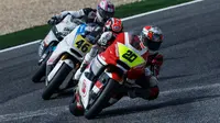 Pebalap Astra Honda Racing Team, Dimas Ekky Pratama, menceritakan perjuangannya untuk merebut podium pada seri perdana FIM CEV Moto2 European Championsip 2018 di Sirkuit Estoril, akhir pekan lalu. (Astra Honda Motor)