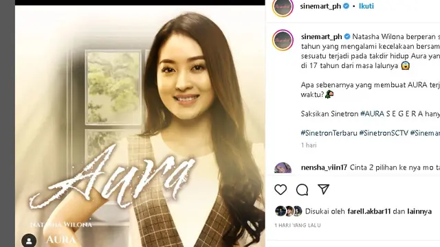 Sinetron Aura tayang mulai Senin, 19 Desember 2022 di SCTV (Foto: Instagram @sinemart_ph)
