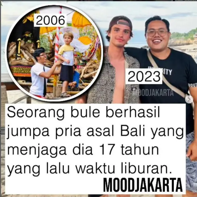 Turis Asing Bertemu Kembali Pria Bali yang Pernah Menjaganya Saat Liburan 17 Tahun Lalu