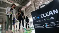 Talent Go-Clean bersih-bersih di Masjid Istiqlal