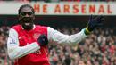 Emmanuel Adebayor. Striker Togo yang pensiun pada 2020 ini sempat memperkuat beberapa klub elite Eropa sepanjang kariernya. Di antaranya AS Monaco, Arsenal, Man City, Real Madrid dan Tottenham Hotspur. Trofi yang diraihnya adalah juara Copa del Rey bersama Real Madrid. (AFP/Carl De Souza)