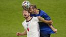 Bek veteran sekaligus kapten Timnas Italia, Giorgio Chiellini, tampil memukau di sepanjang gelaran Euro 2020. (Foto:AP/John Sibley,Pool)