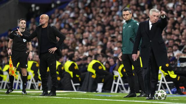 Foto: Kecewanya Pep Guardiola setelah Man City Ditendang Real Madrid dari Liga Champions