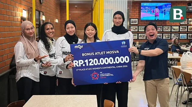 Moji dan Mosva Berikan Bonus Rp120 Juta untuk Timnas Voli Putri Indonesia yang Raih Peringkat 5 AVC Continental 2026
