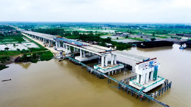 Proyek Jembatan Musi V di Palembang, Sumatera Selatan. (Dok Waskita Karya)