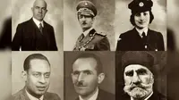 (Atas, dari kiri ke kanan) Behic Erkin, King Zog I of Albania, Noor Inayat Khan; (Bawah, dari kiri  ke kanan) Mohamed Helmy, Rifat Abdyl Hoxha, Ahmed Pasha Bey (I Am Your Protector)