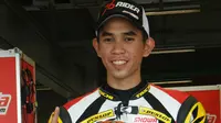 Pebalap Astra Honda Racing Team, Gerry Salim, merebut posisi kedua pada kualifikasi Asia Road Racing Championship kelas Asia Production 250 di Sirkuit Buriram, Thailand, Jumat (14/4/2017).  (Bola.com/Muhammad Wirawan Kusuma)