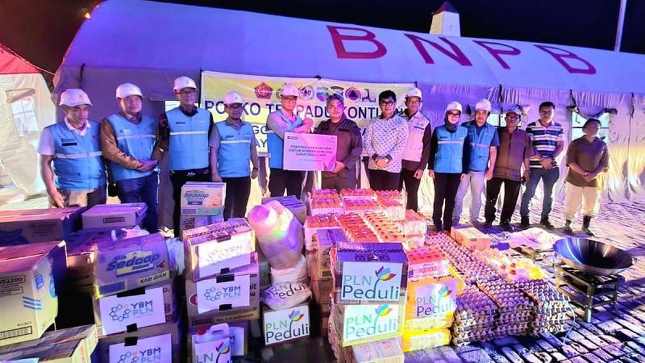 PLN Salurkan Bantuan Sembako dan Dapur Umum untuk Korban Bencana di Sumut