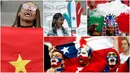 Berikut ini foto-foto beragam gaya unik suporter pada gelaran Piala Konfederasi 2017. (Kolase foto-foto dari EPA dan AP)