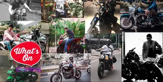10 selebriti ganteng dengan motornya yang kece. 